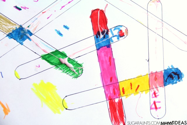 Work on handwriting skills like line awareness, letter formation, pencil control, spatial awareness, and bilateral coordination with tangle art!