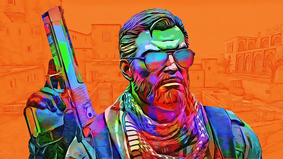 CS:GO, Pistol, Terrorist, Colorful, 4K, #4.3191