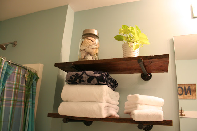 Coastal Bathroom Before and After with Annie Sloan Antibes Green Vanity | The Lowcountry Lady