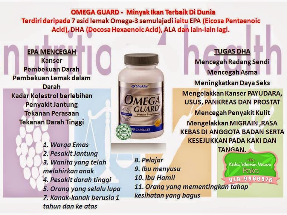 Kebaikan dan Keistimewaan Omega Guard Shaklee Kedai Vitamin Paka Kerteh