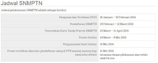 Jadwal SNMPTN 2016