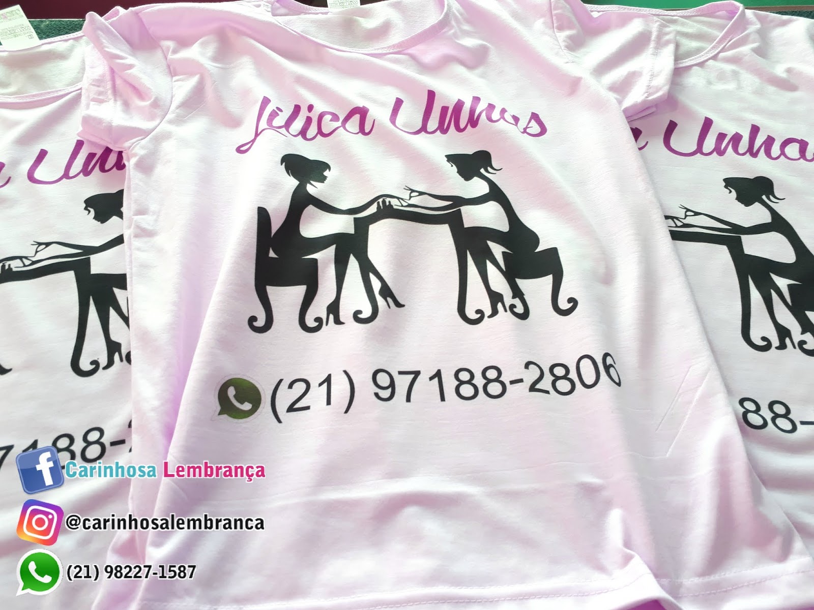 blusa personalizada manicure