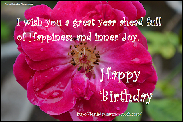 inner joy, happiness, birthday card, Happy Birthday, Rose Birthday card, Rose