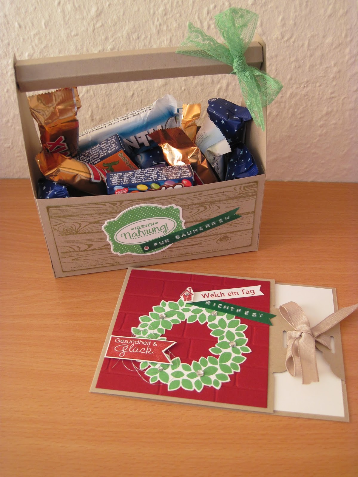 Stempelhimmel: Geschenkidee und Karte zum Richtfest