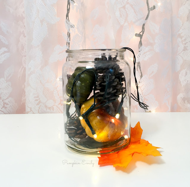 DIY Fall Jar Lantern