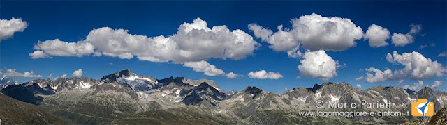 Panorama sulle alpi dal passo Orsirora Panorama sulle alpi dal passo Orsirora