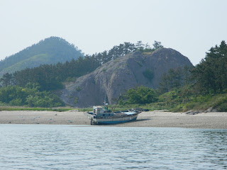 Beached boat