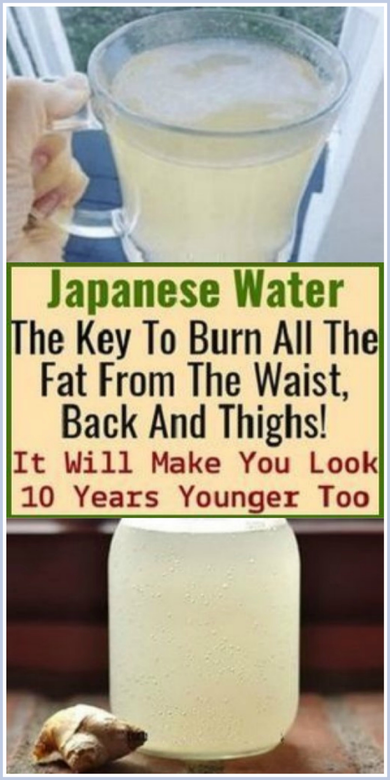 Japanese Water: The Key To Burn All The Fat From The Waist, Back And ...