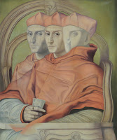 Arte latinoamericano Gregorio Sabillón retrato surrealista, Rafael Sanzio Retrato de cardenal