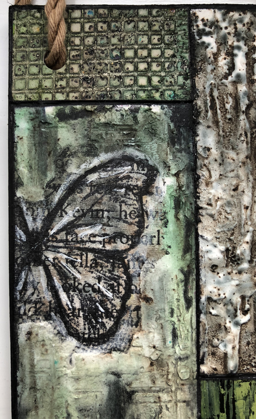 Grunge Paste and Infusions Textured Hanging - by Nikki Acton