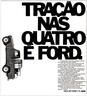 propaganda pick-up Ford F-75 - 1972, brazilian advertising cars in the 70s; os anos 70; história da década de 70; Brazil in the 70s; propaganda carros anos 70; Oswaldo Hernandez;