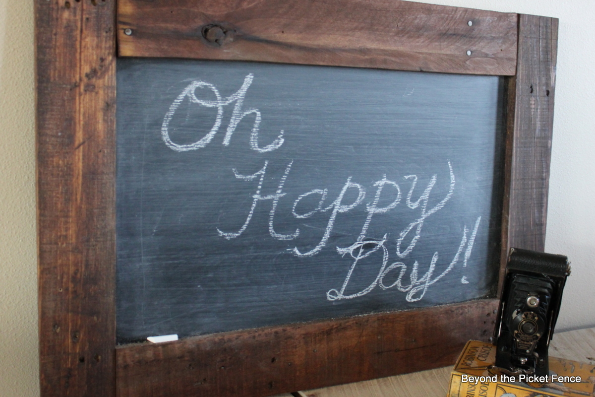 Beyond The Picket Fence Rustic, Reclaimed Chalkboard