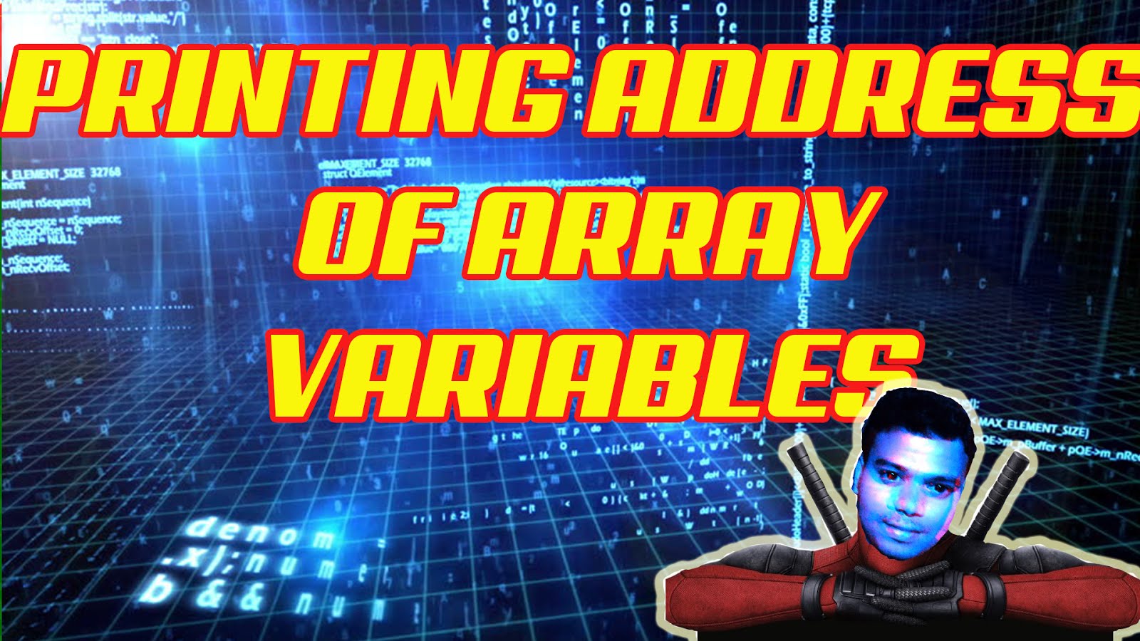 Printing Address Of Array Variables