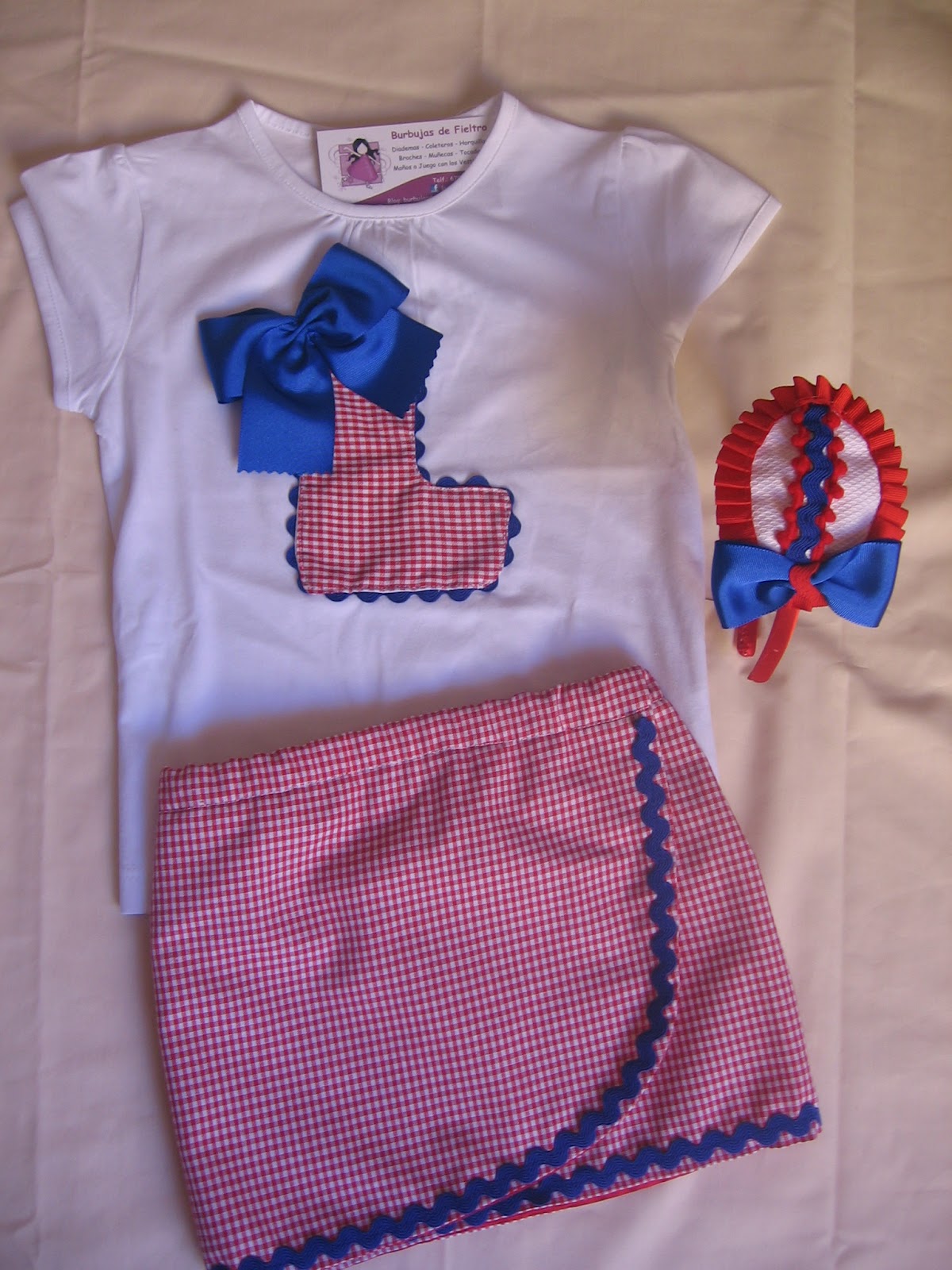 AIMAOMI Conjunto De Ropa A Cuadros Para Niñas Pequeñas, Manga Larga, Acanalada, Color Liso, Blusa, Falda A Cuadros Con Sombrero, Blanco