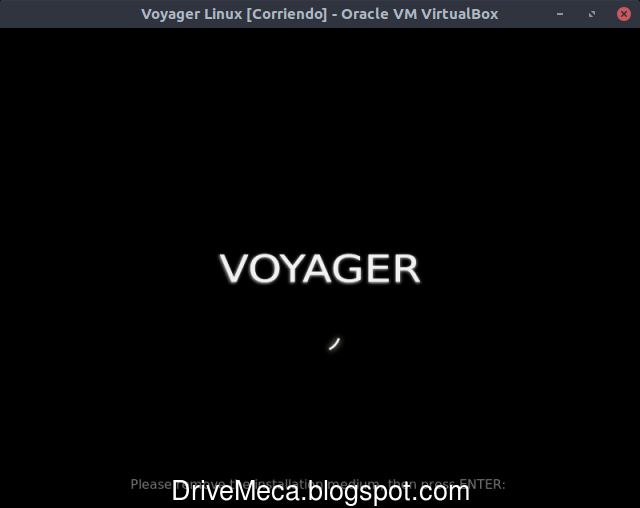 Retiramos DVD o USB y presionamos enter en Voyager Linux
