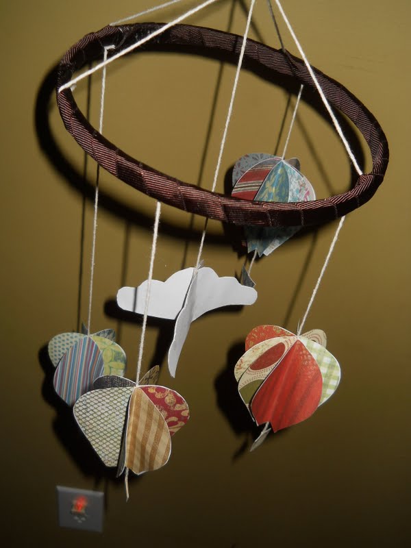 Pinkapotamus Embroidery Hoop Mobile