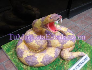 maqueta de una serpiente australiana