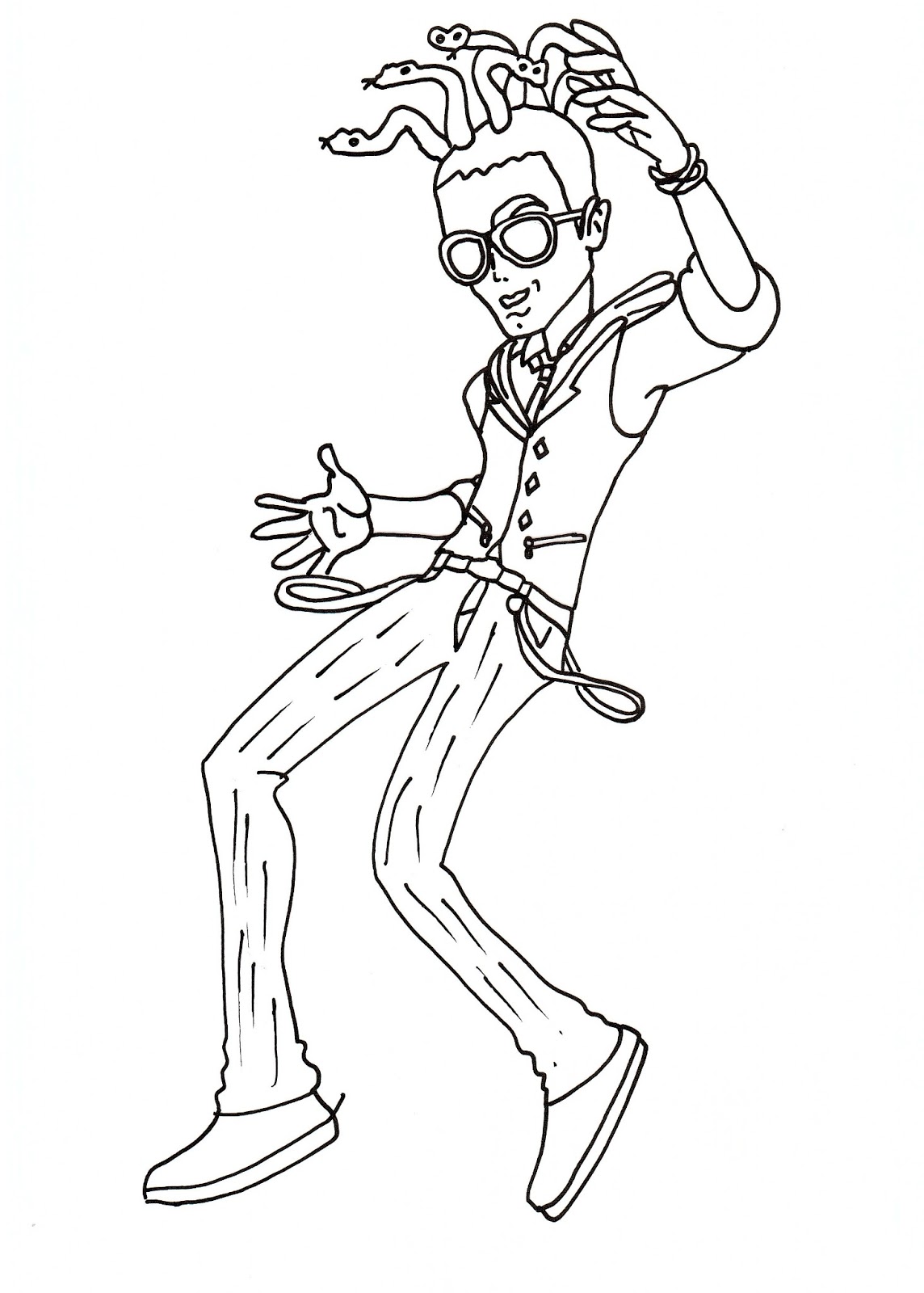 Free Printable Monster High Coloring Pages: Deuce Gorgon Dawn of the ...
