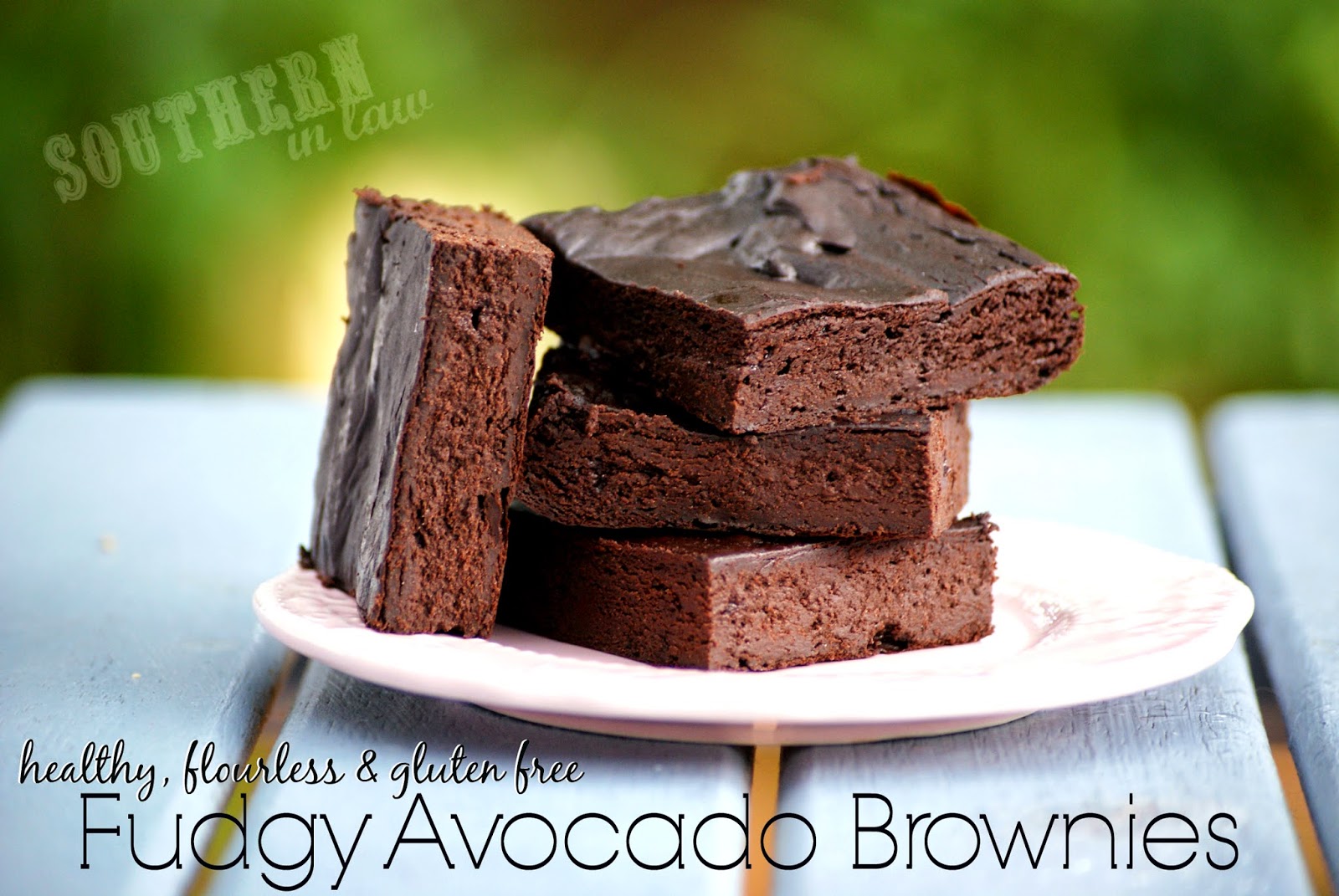 Healthy Avocado Fudge Brownies - gluten free, flourless, low fat, lower sugar, healthy brownie recipe, paleo
