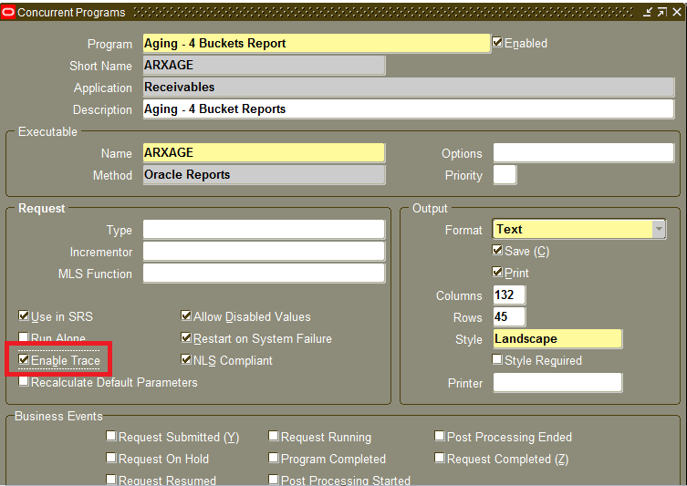 Query To Find Concurrent Program Attached To Request Group