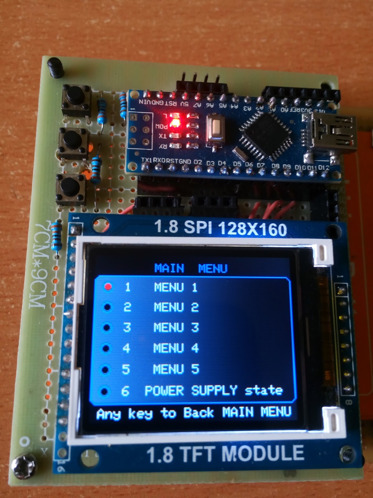 AGP.miniprojects: Arduino. Abrir Menús con tres pulsadores
