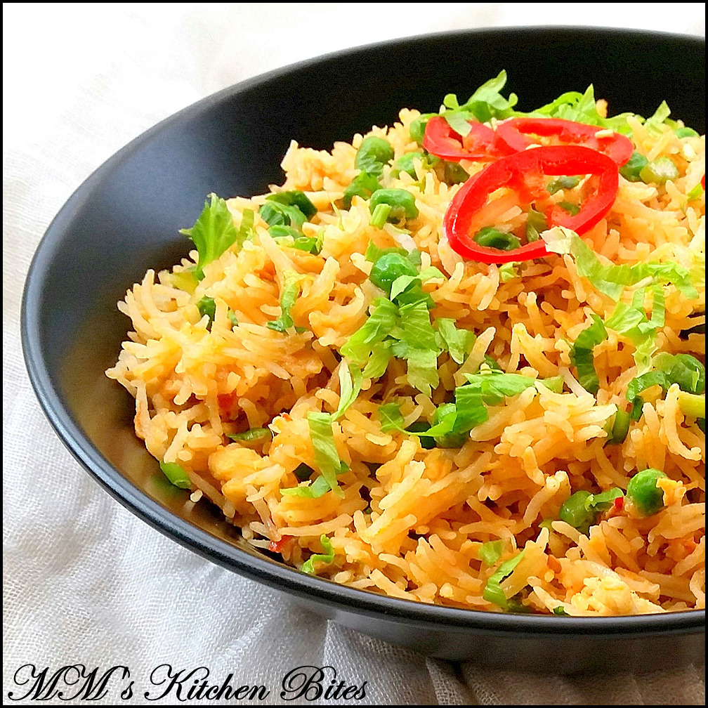 MM's Kitchen Bites Fried Rice with Celery (stalks and leaves)from