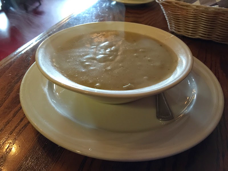 Artichoke soup at Duarte's Tavern in Pescadero