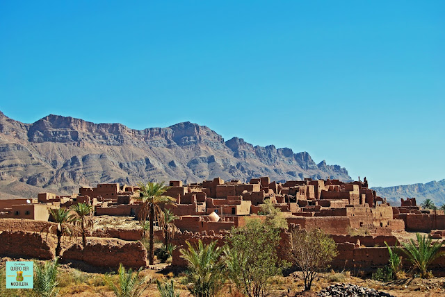 Tamnougalt desde su palmeral, Marruecos