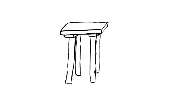 wooden stool sketch stool making process