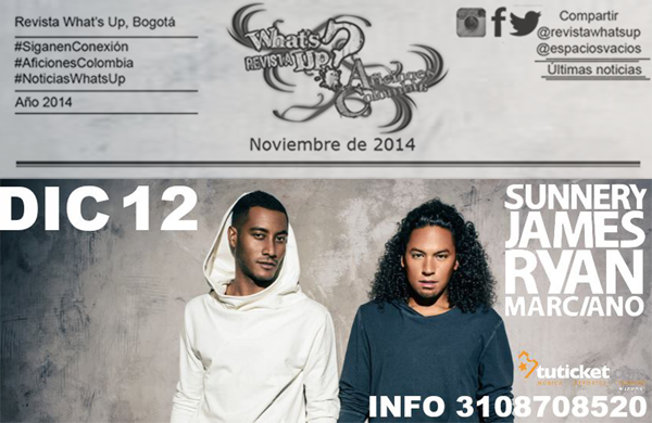 Sunnery-James-Ryan-Marciano-Bogotá-próximo-diciembre