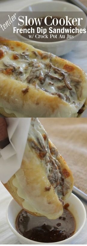 Slow Cooker French Dip Sandwiches