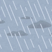 雨が降る空のイラスト（背景素材）