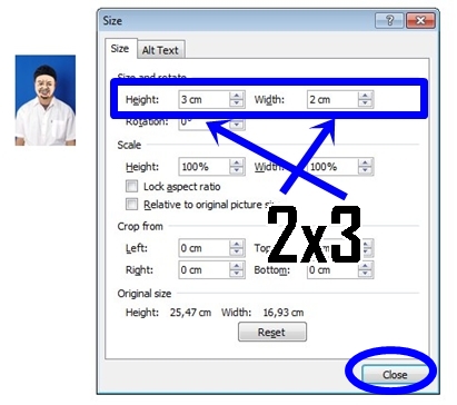 Cara Mengatur Ukuran Foto 3x4