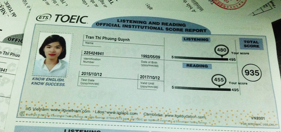 Làm Bằng Toeic Thật Có Hồ Sơ Gốc HCM |2-5 Triệu