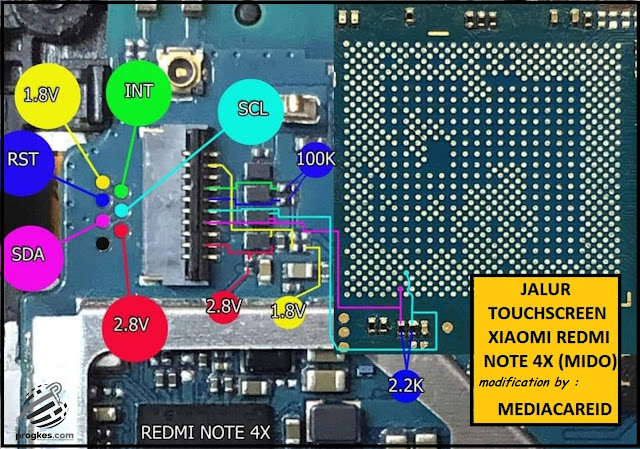 Jalur Touchscreen Xiaomi Redmi 4a