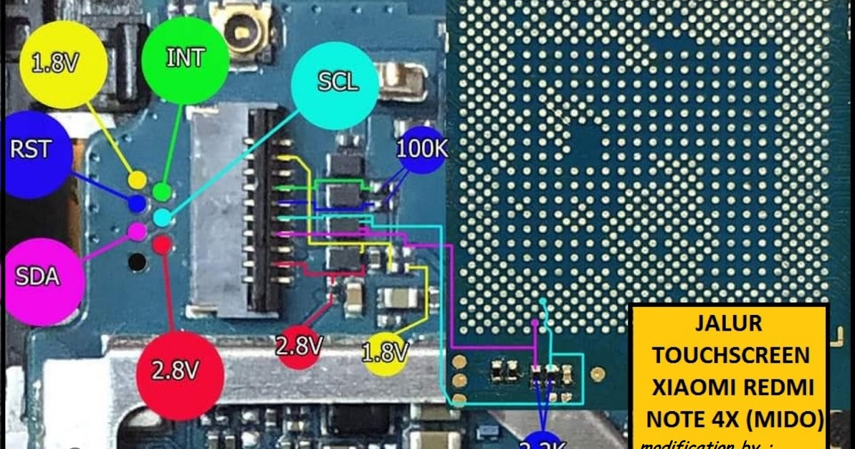 MEDIA CARE TELEKOMUNIKASI INDONESIA Diagram jalur touchscreen redmi