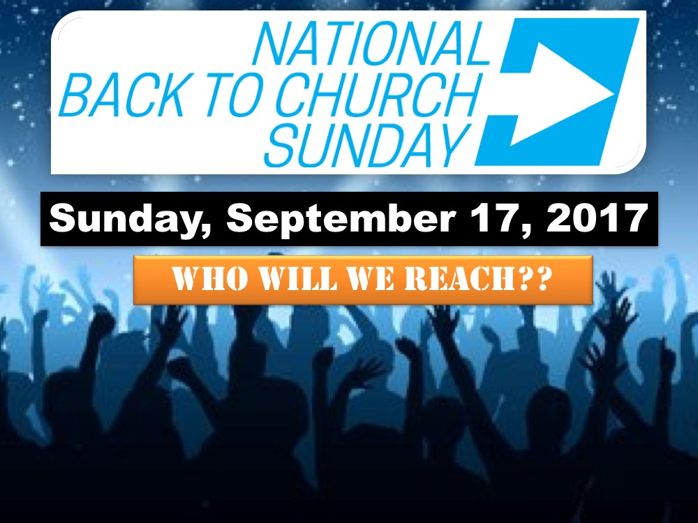 Church Announcement National Back To Church Sunday!