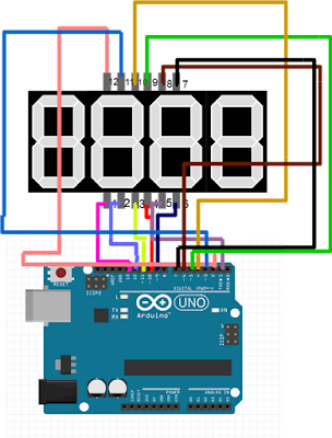 How to Interface a 4 Digit 7 Segment Display with Arduino UNO