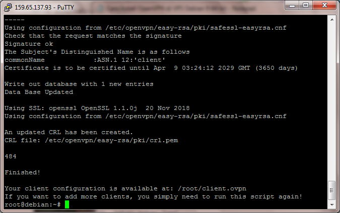 Rsa openvpn. Dragon vps manager configure openvpn.