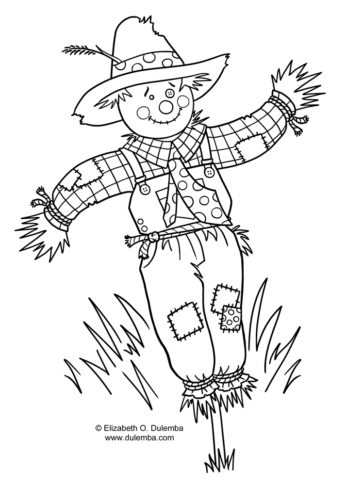 s is for scarecrow coloring pages - photo #28