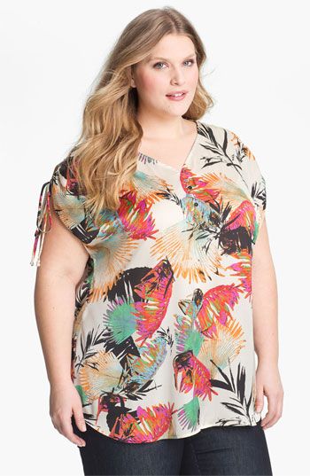 Blusas con estampado, mujeres curvy