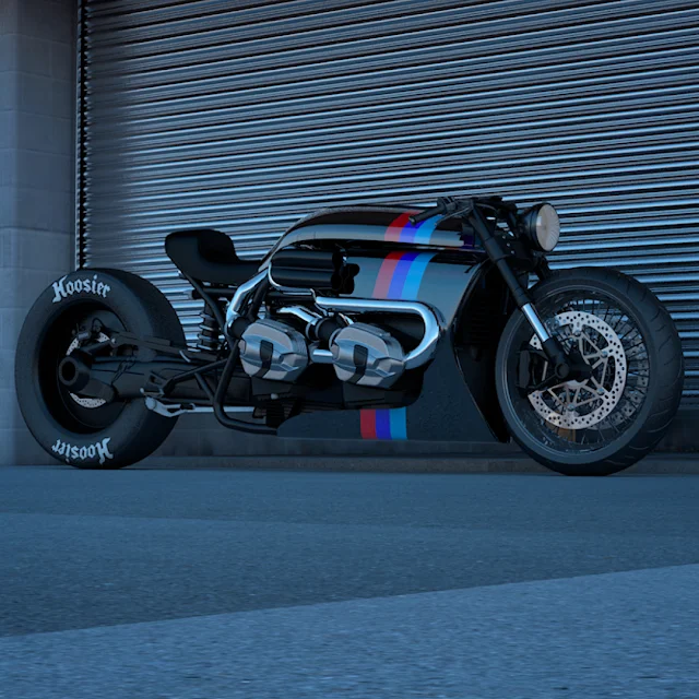 BMW RNineT Twin Engine Turbo design by Ziggy Moto
