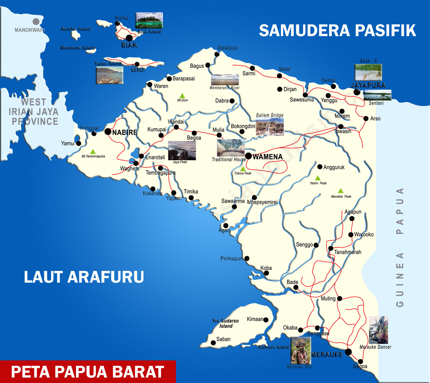 peta provinsi papua lengkap