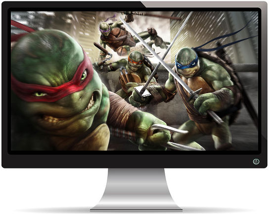 4 Tortues Ninjas Attaquent - Fond d'Écran en Full HD 1080p