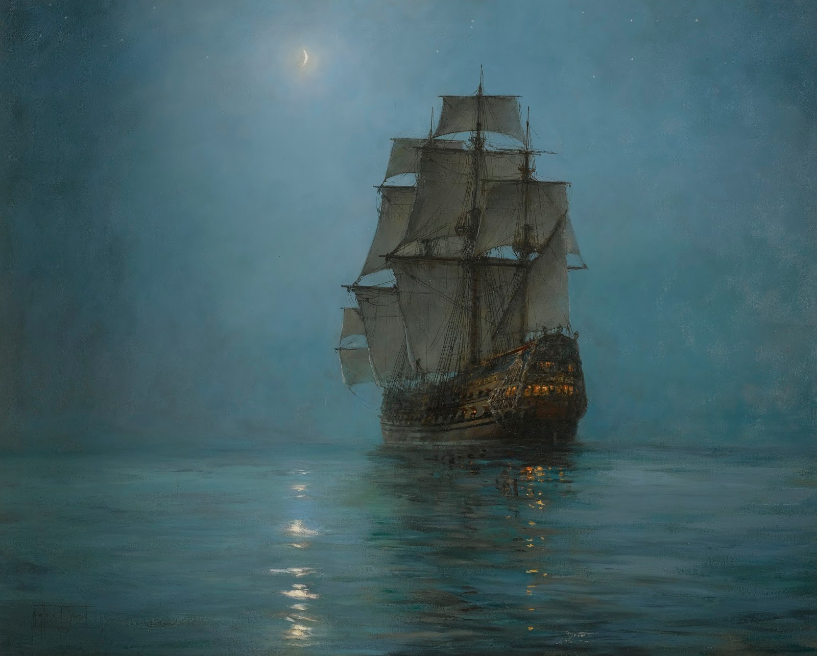 Art Collector 16 Classic Works of Art, Marine Paintings With