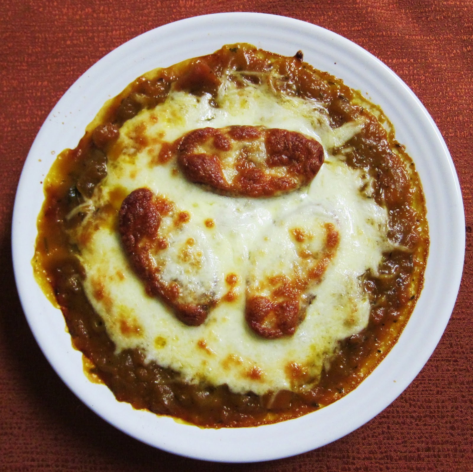 Garlic and Sea Salt: Roasted Squash and Carmelized Onion Soup Au Gratin