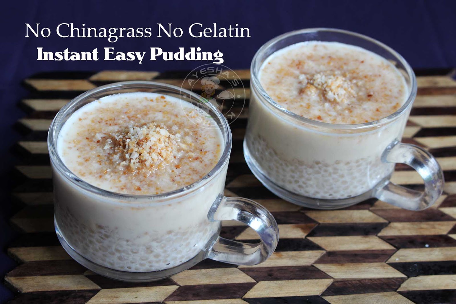 INSTANT EASY PUDDING YUMMY SAGO PUDDING / DESSERT IN 5 MINUTES
