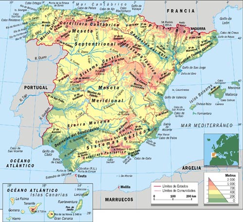 Mapa Rios Norte España