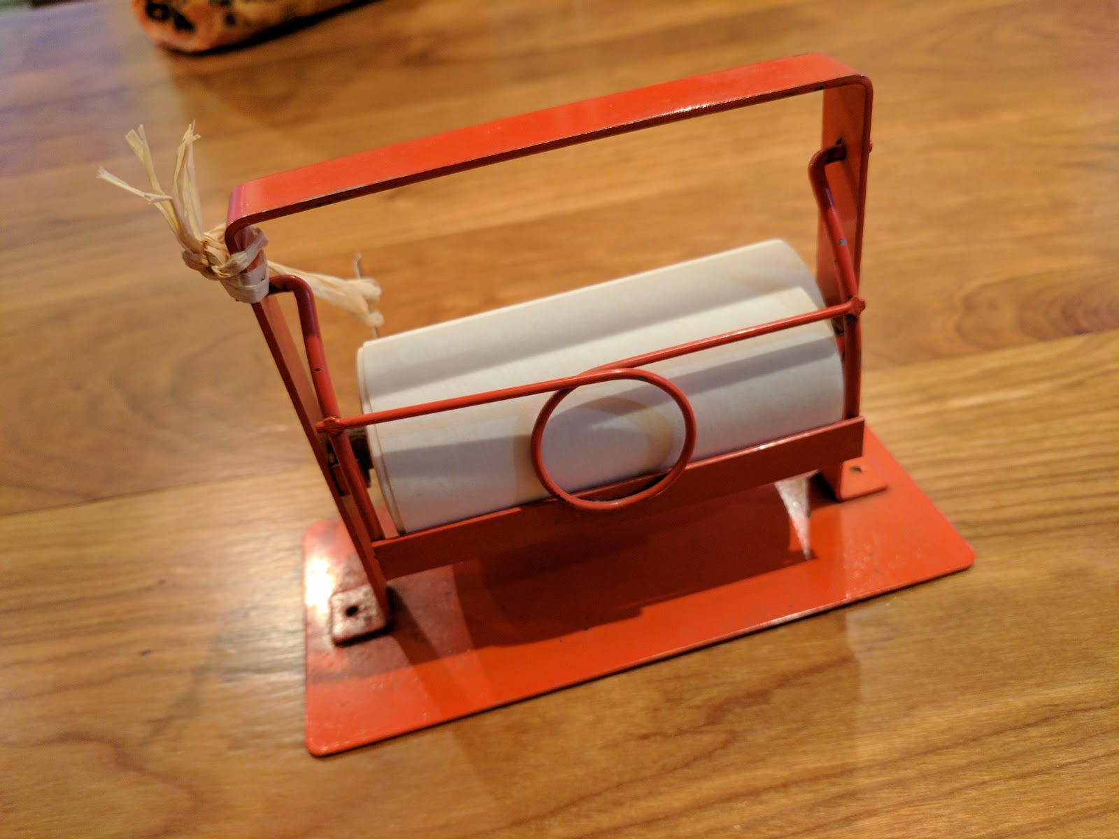 Vintage Paper Roll Note Stand And Cutter