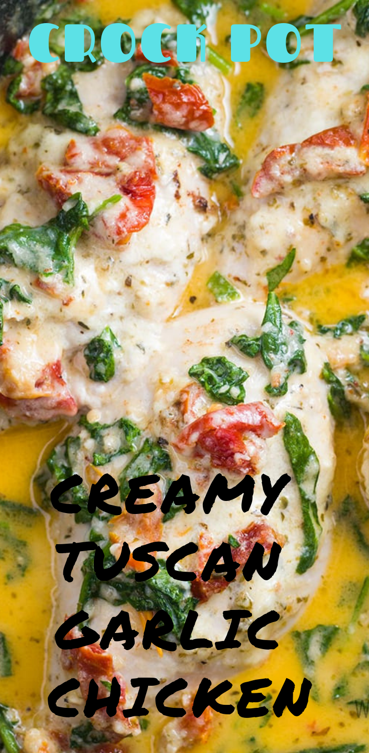 CROCK POT CREAMY TUSCAN GARLIC CHICKEN RECIPE Little Owl Kitchen